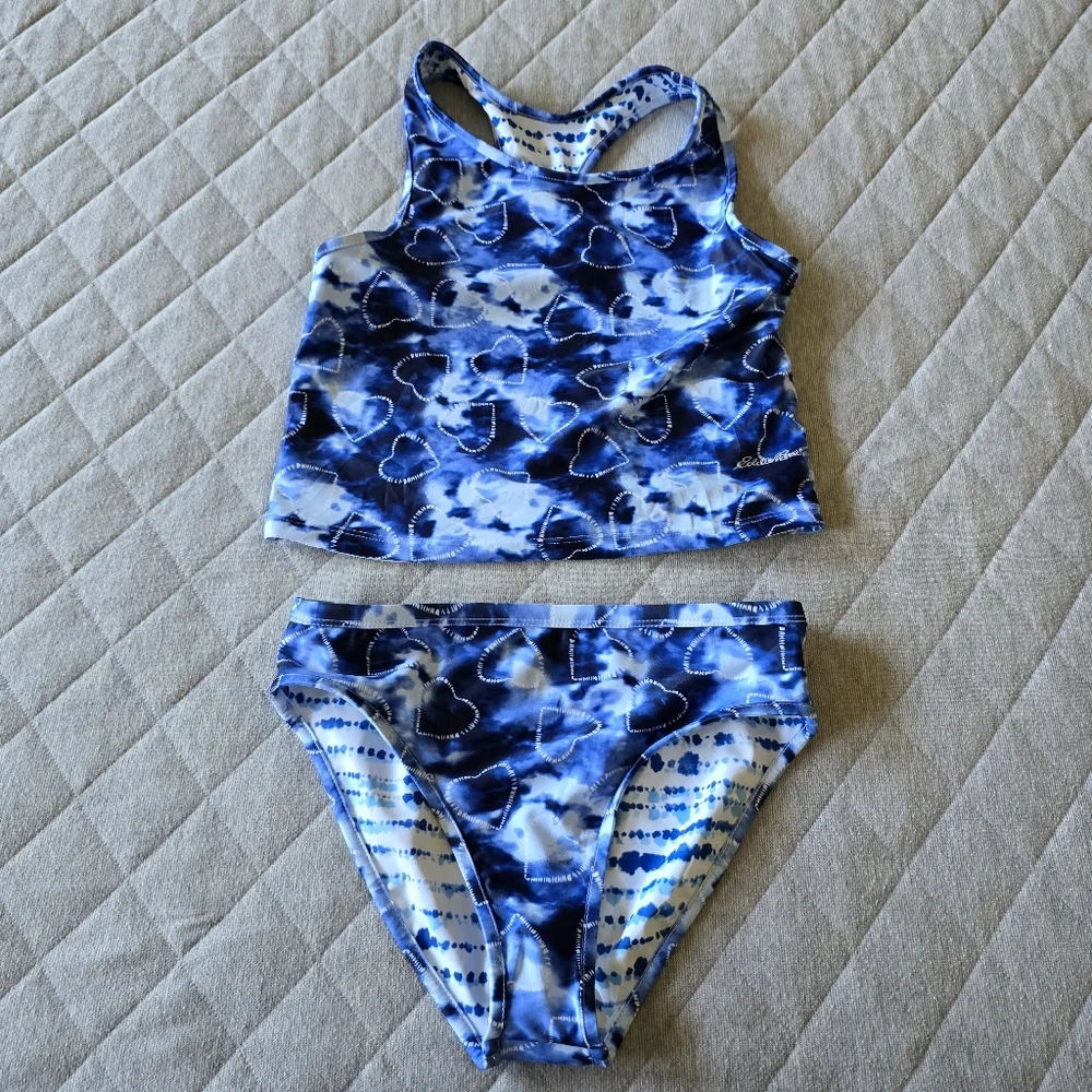 ⭐4/$20 Eddie Bauer Girls 2 piece Swimsuit Medium (10/12)